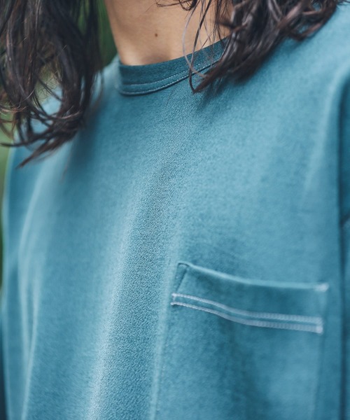 URBAN RESEARCH Sonny Label（アーバンリサーチサニーレーベル）の「ジョーゼット配色ステッチTシャツ（Tシャツ/カットソー・メンズ・グリーン/オフホワイト/チャコールグレー/キャメル・LARGE/MEDIUM）」の20枚目の写真