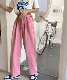 ハイウエストワイドデニムパンツ