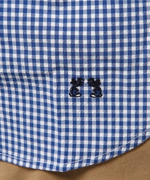 McGREGOR Budge Dragon(マックレガーバッジドラゴン)の「ギンガムチェック七分袖シャツ(シャツ/ブラウス・メンズ・ブルー系その他/ワインレッド・LL/L/M)」の9枚目の写真