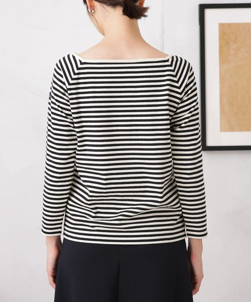 Le Minor（ルミノア）の「Le minor/MARINIERE CARRE スクエアボーダーカットソー（Tシャツ/カットソー・レディース・ブルー/ブラック/ブラウン・S）」の12枚目の写真