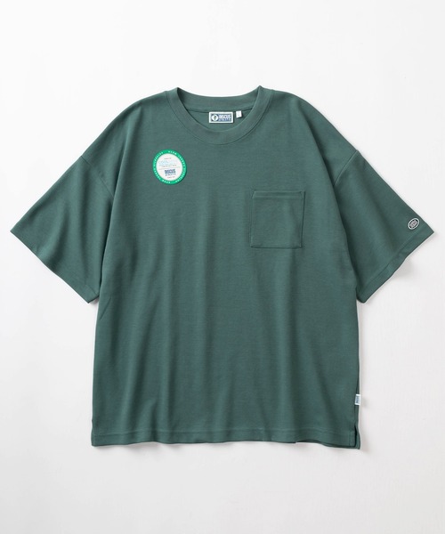 DISCUS(ディスカス)の「【DISCUS/ディスカス】ワンポイントワッペン&ピスネームデザイン ビッグシルエット半袖Tシャツ/COOLMAX(Tシャツ/カットソー・メンズ・ブラック/グレイッシュベージュ/オートミール/ホワイト/ライトグリーン・M/L/XL)」の6枚目の写真