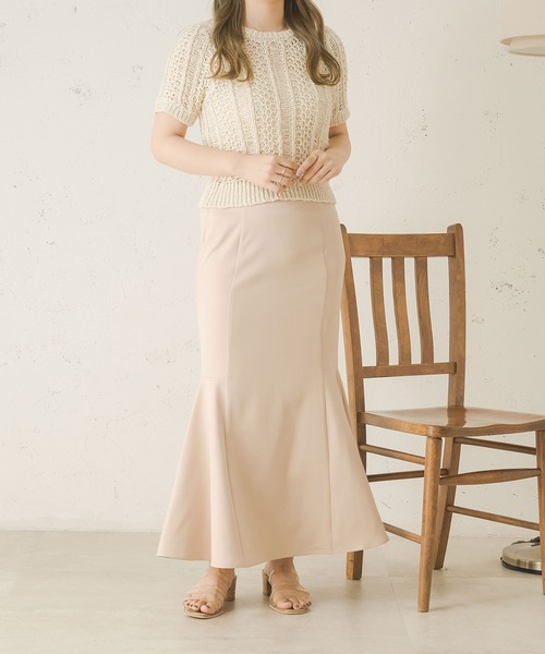 Ambre Neige(アンブルネージュ)の「透かし編みサマーニット/【WEB/EC限定商品】(ニット/セーター・レディース・アイボリー/ベージュ/ピンク・FREE)」の21枚目の写真