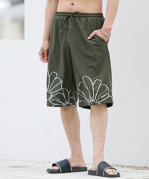 MinoriTY】水陸両用フラワースイムウェア 水着 ショートパンツ 裏