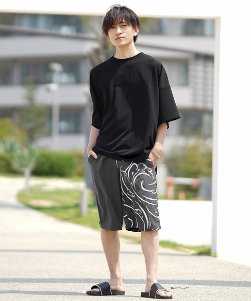 MinoriTY】水陸両用フラワースイムウェア 水着 ショートパンツ 裏