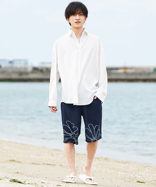 MinoriTY】水陸両用フラワースイムウェア 水着 ショートパンツ 裏