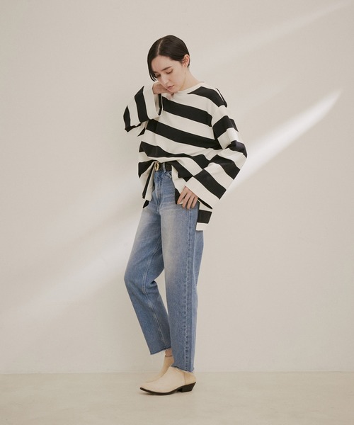 SALON adam et rope'（サロン アダム エ ロペ）の「【AULENTTI（オーレンティ）】スリムレザーベルト（ベルト・レディース・ダークブラウン/ブラック・FREE）」の5枚目の写真