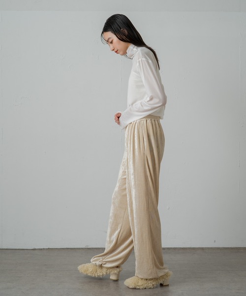 earthy(アーシー)の「リサイクルチュールタートル(Tシャツ/カットソー・レディース・オフホワイト/ブラウン/ベージュ/ブラック・FREE)」の10枚目の写真