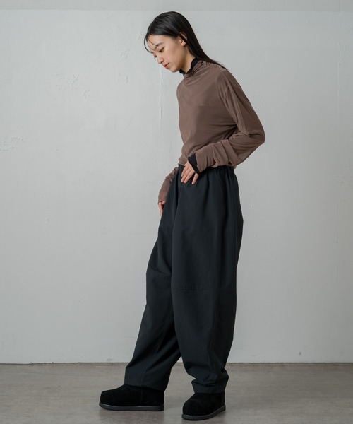 earthy(アーシー)の「リサイクルチュールタートル(Tシャツ/カットソー・レディース・オフホワイト/ブラウン/ベージュ/ブラック・FREE)」の22枚目の写真