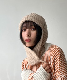 畦編みフライトニットキャップ
