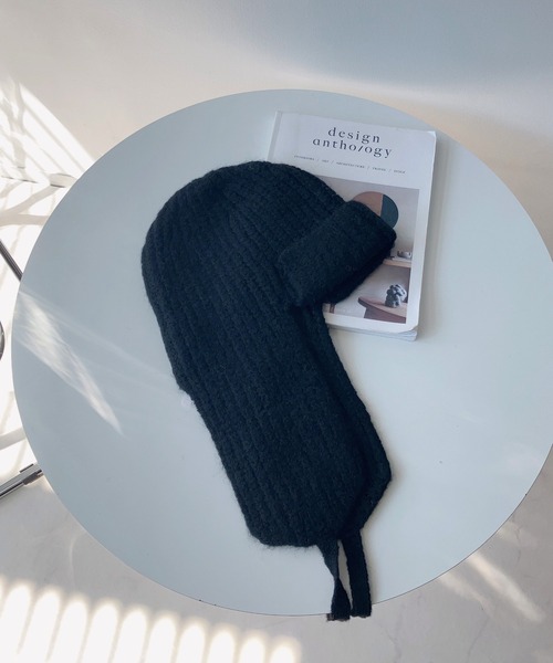 AS KNOW AS plus（アズノゥアズプラス）の「畦編みフライトニットキャップ（ニットキャップ/ビーニー・レディース・ライトベージュ/アイボリー/ブラック/チャコールグレー・FREE）」の10枚目の写真