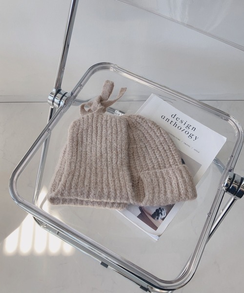 AS KNOW AS plus（アズノゥアズプラス）の「畦編みフライトニットキャップ（ニットキャップ/ビーニー・レディース・ライトベージュ/アイボリー/ブラック/チャコールグレー・FREE）」の11枚目の写真