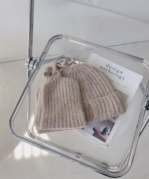 AS KNOW AS plus（アズノゥアズプラス）の「畦編みフライトニットキャップ（ニットキャップ/ビーニー・レディース・ライトベージュ/アイボリー/ブラック/チャコールグレー・FREE）」の12枚目の写真