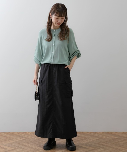 URBAN RESEARCH Sonny Label(アーバンリサーチサニーレーベル)の「ナイロンカーゴスカート(スカート・レディース・アイボリー/ブラック・FREE)」の4枚目の写真