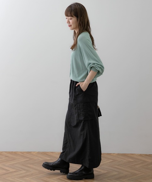 URBAN RESEARCH Sonny Label(アーバンリサーチサニーレーベル)の「ナイロンカーゴスカート(スカート・レディース・アイボリー/ブラック・FREE)」の5枚目の写真