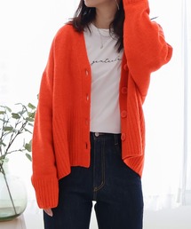 裾リブカーディガン