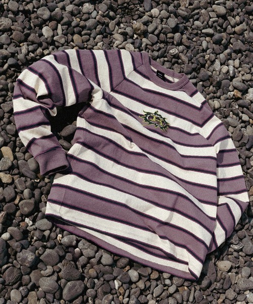 HUF（ハフ）の「TERRACE LS RELAXED KNIT / HUF ストライプ