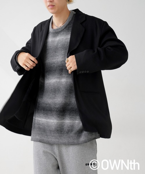 OWNth（オンス）の「グラデーションクルーネックニット（ニット/セーター・レディース・ブルー/ブラック・FREE）」の11枚目の写真