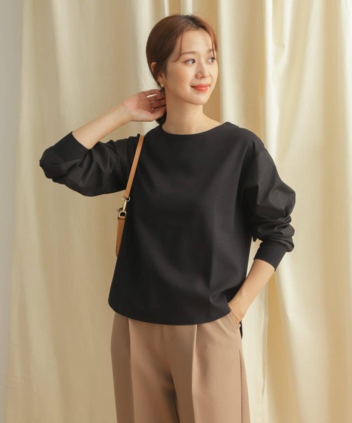 URBAN RESEARCH DOORS(アーバンリサーチドアーズ)の「袖布帛ドッキングプルオーバー(Tシャツ/カットソー・レディース・ブラック系その他/グレー系その他・MEDIUM)」の11枚目の写真