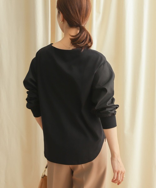 URBAN RESEARCH DOORS(アーバンリサーチドアーズ)の「袖布帛ドッキングプルオーバー(Tシャツ/カットソー・レディース・ブラック系その他/グレー系その他・MEDIUM)」の16枚目の写真