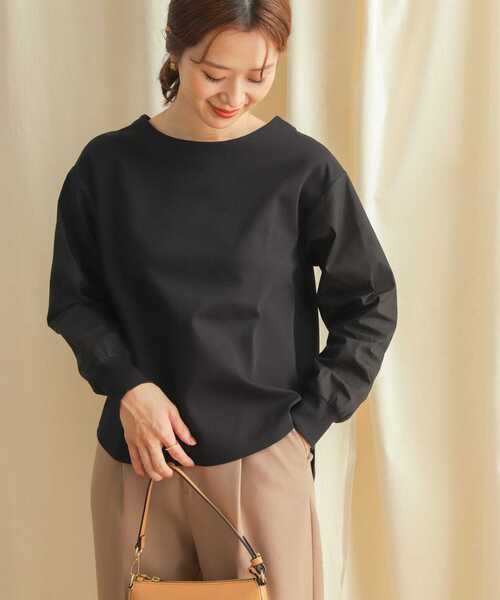 URBAN RESEARCH DOORS(アーバンリサーチドアーズ)の「袖布帛ドッキングプルオーバー(Tシャツ/カットソー・レディース・ブラック系その他/グレー系その他・MEDIUM)」の19枚目の写真