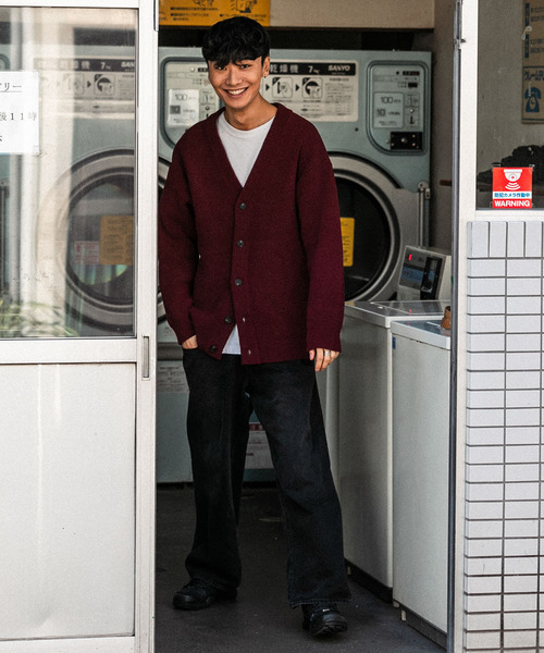 SENSE OF PLACE by URBAN RESEARCH（センスオブプレイスバイアーバンリサーチ）の「モールVネックカーディガン（カーディガン/ボレロ・メンズ・アイボリー/ブラック/ブラウン/ボルドー・LARGE/MEDIUM）」の13枚目の写真