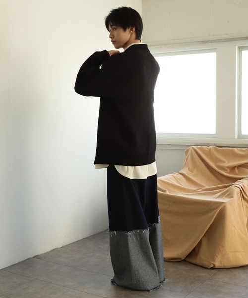 SENSE OF PLACE by URBAN RESEARCH（センスオブプレイスバイアーバンリサーチ）の「モールVネックカーディガン（カーディガン/ボレロ・メンズ・アイボリー/ブラック/ブラウン/ボルドー・LARGE/MEDIUM）」の16枚目の写真