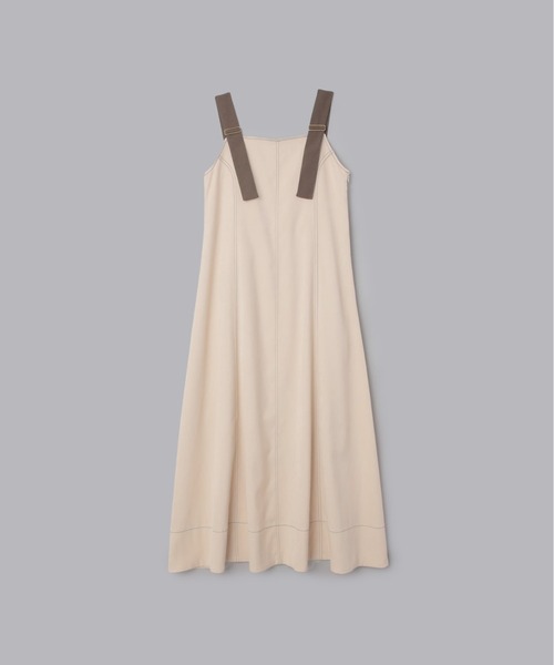 Olu.（オルドット）の「バイカラージャンパースカート（ジャンパースカート・レディース・ベージュ/チャコールグレー・FREE）」の3枚目の写真