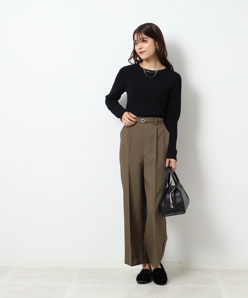 DRESKIP(ドレスキップ)の「◆【無地/ボーダー】もちもち ベーシックニット【ここちイージー】(ニット/セーター・レディース・ブルー/ナチュラル/ブラック/ブラック系2/ブルー系その他4・02/03/04)」の12枚目の写真