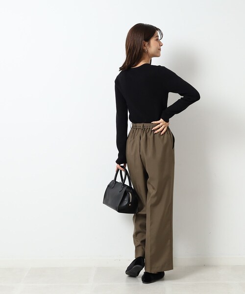 DRESKIP(ドレスキップ)の「◆【無地/ボーダー】もちもち ベーシックニット【ここちイージー】(ニット/セーター・レディース・ブルー/ナチュラル/ブラック/ブラック系2/ブルー系その他4・02/03/04)」の14枚目の写真