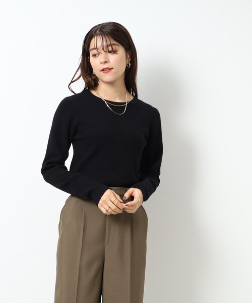 DRESKIP(ドレスキップ)の「◆【無地/ボーダー】もちもち ベーシックニット【ここちイージー】(ニット/セーター・レディース・ブルー/ナチュラル/ブラック/ブラック系2/ブルー系その他4・02/03/04)」の15枚目の写真