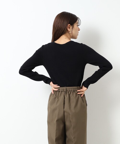 DRESKIP(ドレスキップ)の「◆【無地/ボーダー】もちもち ベーシックニット【ここちイージー】(ニット/セーター・レディース・ブルー/ナチュラル/ブラック/ブラック系2/ブルー系その他4・02/03/04)」の17枚目の写真