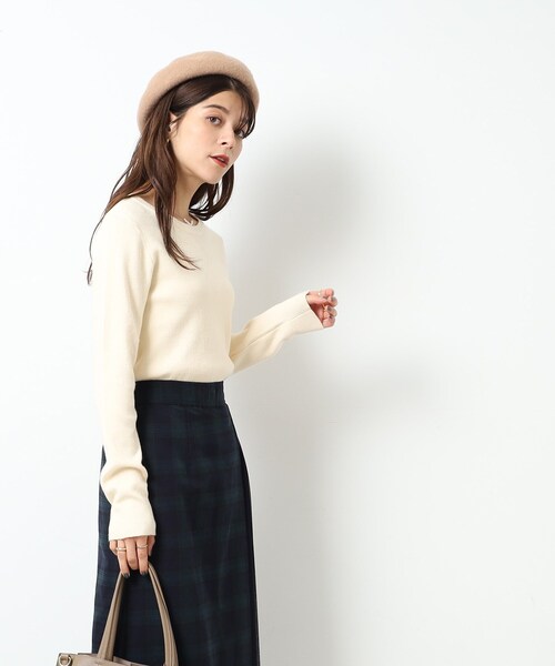 DRESKIP(ドレスキップ)の「◆【無地/ボーダー】もちもち ベーシックニット【ここちイージー】(ニット/セーター・レディース・ブルー/ナチュラル/ブラック/ブラック系2/ブルー系その他4・02/03/04)」の22枚目の写真