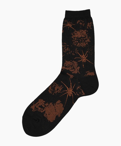 LAD MUSICIAN（ラッドミュージシャン）の「ROSE SPIDER SOCKS（ソックス/靴下・メンズ・ブラック系その他/グレー系その他/ブラック×グレー/ブラック×パープル・FREE）」の7枚目の写真