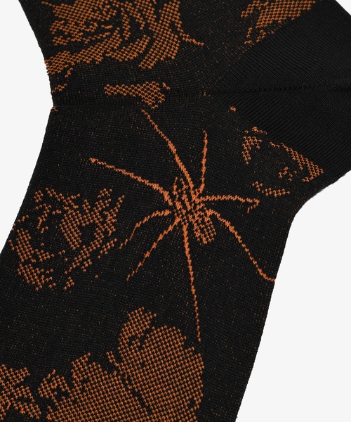 LAD MUSICIAN（ラッドミュージシャン）の「ROSE SPIDER SOCKS（ソックス/靴下・メンズ・ブラック系その他/グレー系その他/ブラック×グレー/ブラック×パープル・FREE）」の8枚目の写真