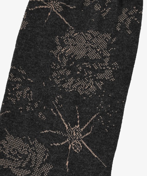 LAD MUSICIAN（ラッドミュージシャン）の「ROSE SPIDER SOCKS（ソックス/靴下・メンズ・ブラック系その他/グレー系その他/ブラック×グレー/ブラック×パープル・FREE）」の12枚目の写真