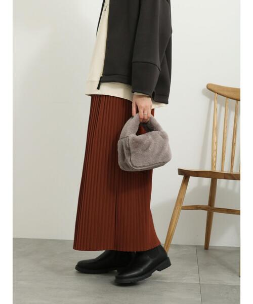 Samansa Mos2 blue（サマンサモスモスブルー）の「カットプリーツスカート（スカート・レディース・グレー/ベージュ/オレンジ・F）」の3枚目の写真