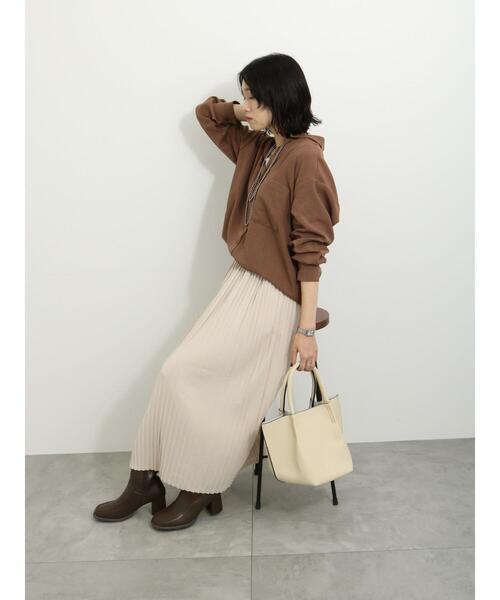 Samansa Mos2 blue（サマンサモスモスブルー）の「カットプリーツスカート（スカート・レディース・グレー/ベージュ/オレンジ・F）」の16枚目の写真