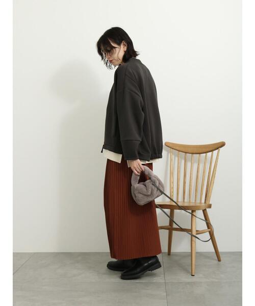 Samansa Mos2 blue（サマンサモスモスブルー）の「カットプリーツスカート（スカート・レディース・グレー/ベージュ/オレンジ・F）」の17枚目の写真