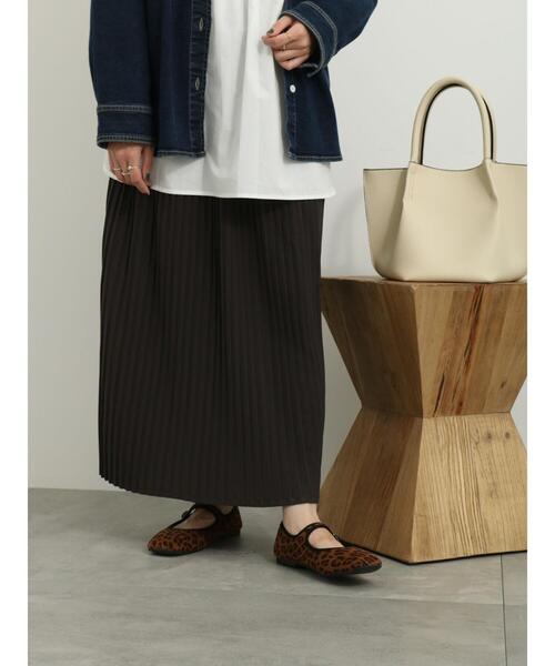 Samansa Mos2 blue（サマンサモスモスブルー）の「カットプリーツスカート（スカート・レディース・グレー/ベージュ/オレンジ・F）」の13枚目の写真