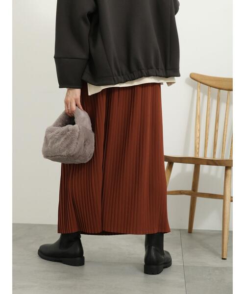 Samansa Mos2 blue（サマンサモスモスブルー）の「カットプリーツスカート（スカート・レディース・グレー/ベージュ/オレンジ・F）」の19枚目の写真