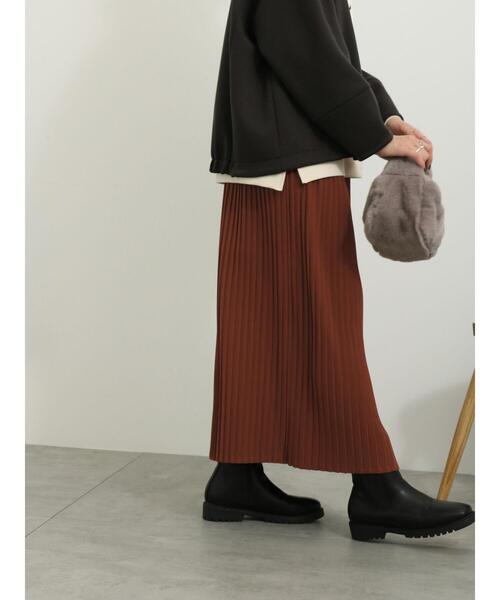 Samansa Mos2 blue（サマンサモスモスブルー）の「カットプリーツスカート（スカート・レディース・グレー/ベージュ/オレンジ・F）」の14枚目の写真