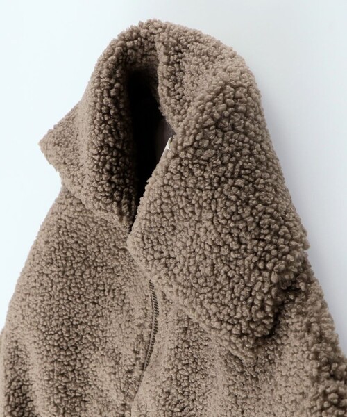 BRANSHES(ブランシェス)の「大きめ衿ボアジャケット(ブルゾン・キッズ・ブラウン/ピンクベージュ・90/140/120/100/110/130/150)」の16枚目の写真