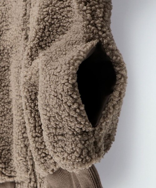 BRANSHES(ブランシェス)の「大きめ衿ボアジャケット(ブルゾン・キッズ・ブラウン/ピンクベージュ・90/140/120/100/110/130/150)」の18枚目の写真