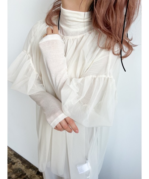 JUMELLE（ジュメロ）の「テンセルウールタートル（ニット/セーター・レディース・グレー/アイボリー・MEDIUM）」の21枚目の写真