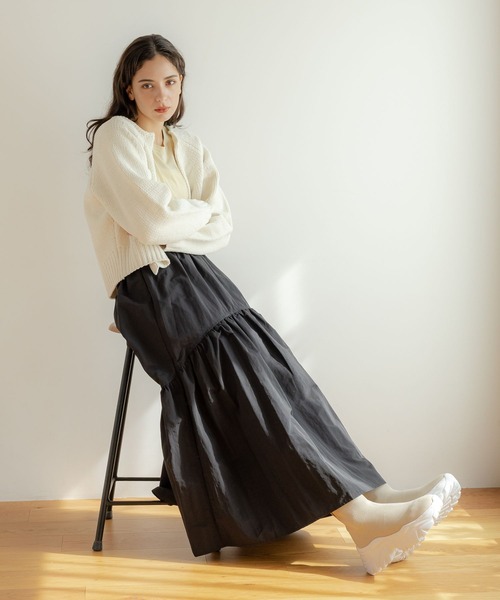 LAKOLE（ラコレ）の「ティアードボリュームスカート / 984167（スカート・レディース・ブラウン/ブラック・SMALL/MEDIUM）」の18枚目の写真