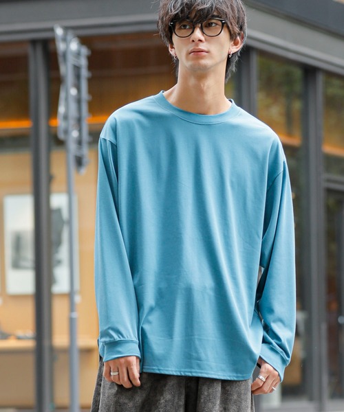 ADMIX/ATELIER SAB MEN(アドミックスアトリエサブメン)の「シルキータッチ シルケット天竺 / ビッグシルエット ロングスリーブTee ロンT(Tシャツ/カットソー・メンズ・チャコールグレー/ライトベージュ/ブラック/ホワイト/ブルー系/グレイッシュブルー・L/M)」の1枚目の写真