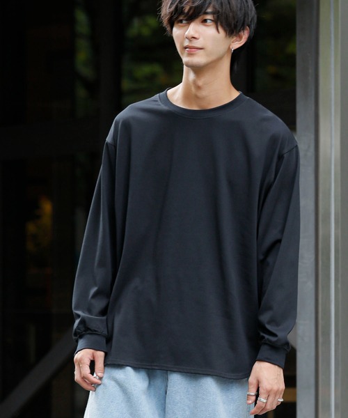 ADMIX/ATELIER SAB MEN(アドミックスアトリエサブメン)の「シルキータッチ シルケット天竺 / ビッグシルエット ロングスリーブTee ロンT(Tシャツ/カットソー・メンズ・チャコールグレー/ライトベージュ/ブラック/ホワイト/ブルー系/グレイッシュブルー・L/M)」の13枚目の写真