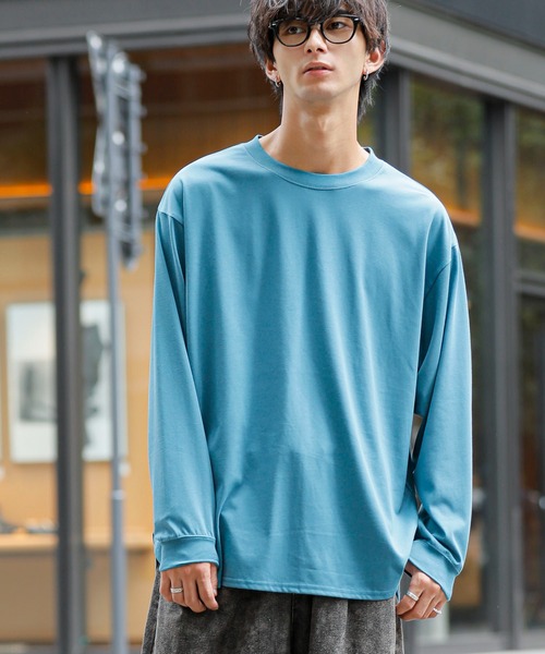 ADMIX/ATELIER SAB MEN(アドミックスアトリエサブメン)の「シルキータッチ シルケット天竺 / ビッグシルエット ロングスリーブTee ロンT(Tシャツ/カットソー・メンズ・チャコールグレー/ライトベージュ/ブラック/ホワイト/ブルー系/グレイッシュブルー・L/M)」の19枚目の写真