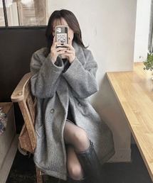 Meli rich | シャギーダブルテーラードコート(テーラードジャケット)