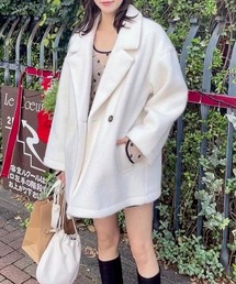 Meli rich | シャギーダブルテーラードコート(テーラードジャケット)